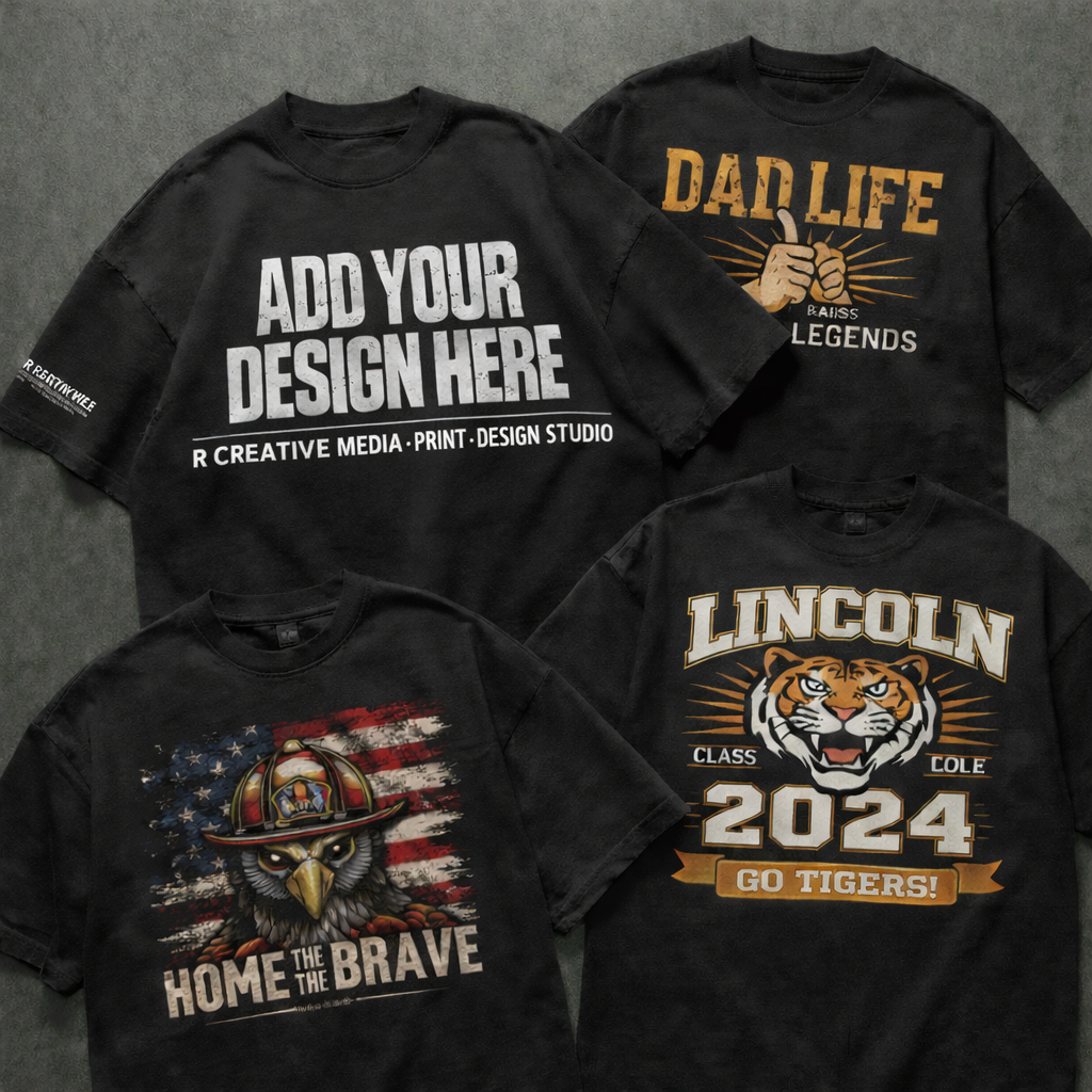 Custom T-Shirts Same Day Printing DTF DTG Embroidery